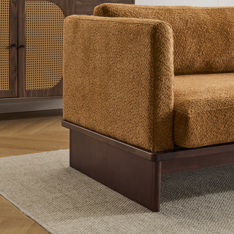 NFusion Kaelen Modern 3-Seater Upholstered Sofa With Solid Wood